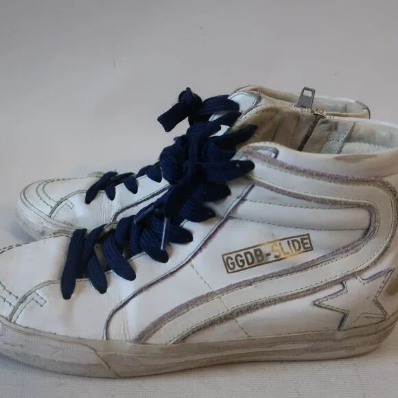 Womens Golden Goose GGDB-Slide White High Top Star Sneakers 36/US 6 - Picture 4 of 9